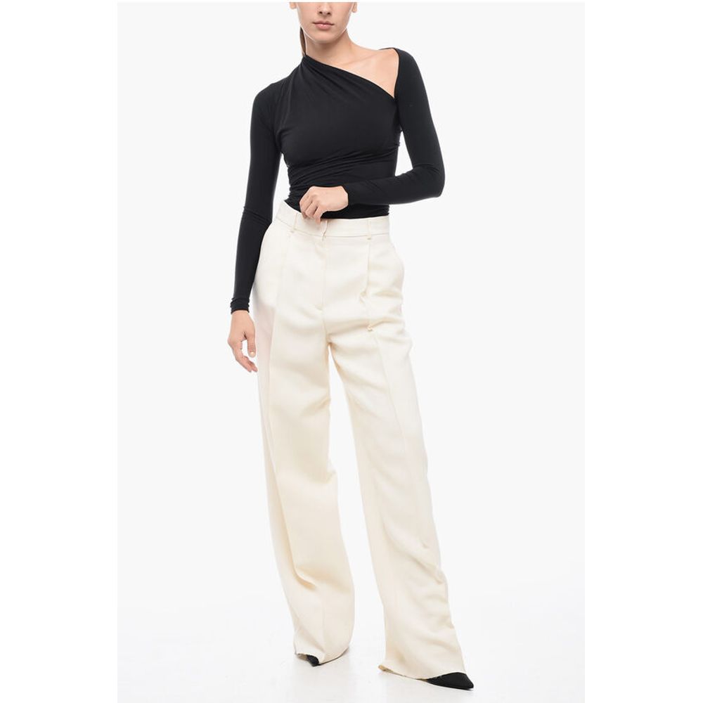 Pleated High-Waisted Wool Pants