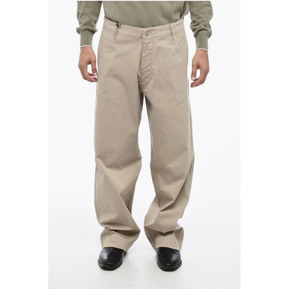 EMPORIO Stretchy Cotton Wide-Leg Pants