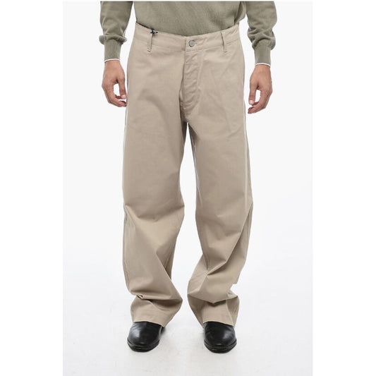 EMPORIO Stretchy Cotton Wide-Leg Pants