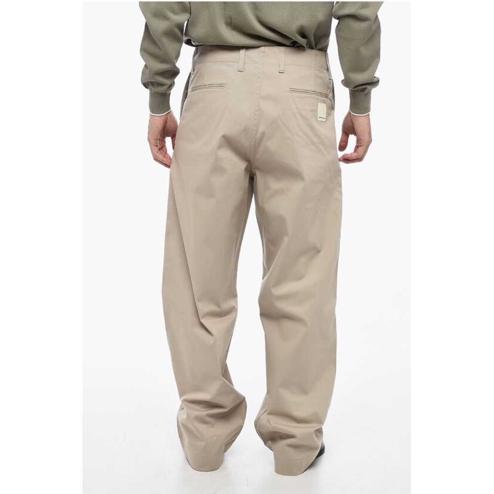 EMPORIO Stretchy Cotton Wide-Leg Pants