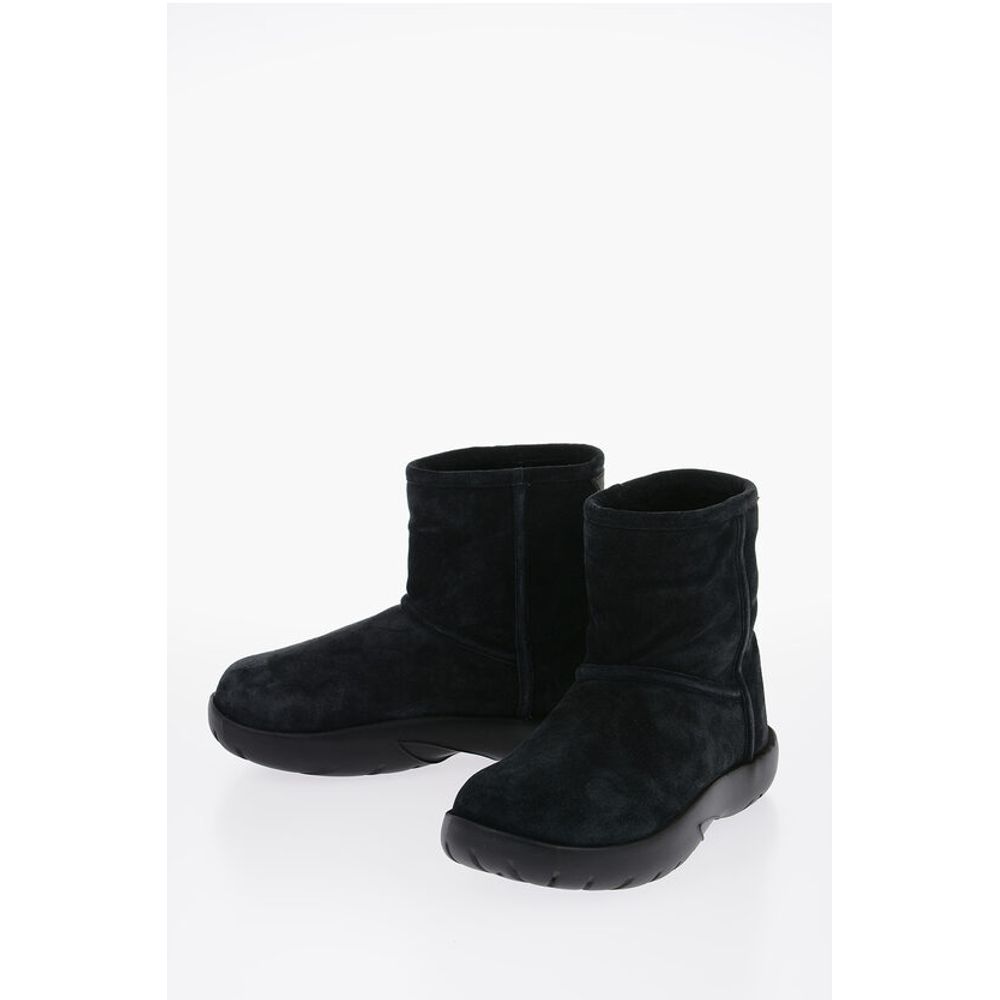 Shearling SNAP Ankle Boots with Logo Application