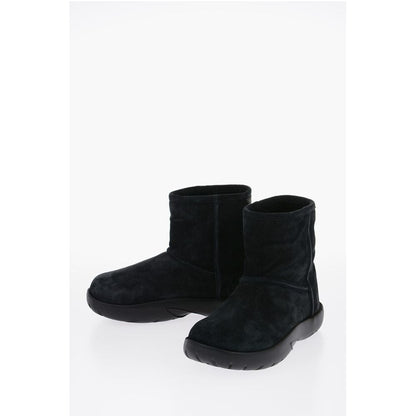 Shearling SNAP Ankle Boots with Logo Application