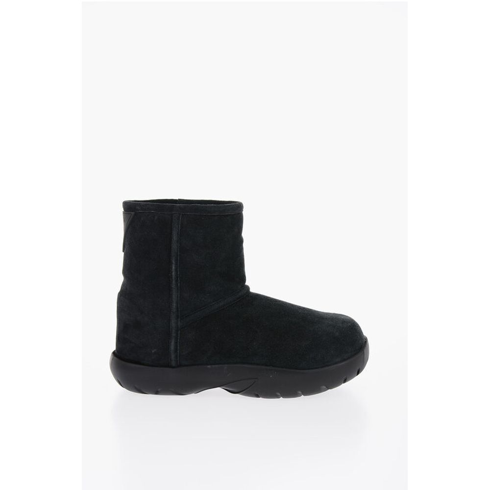 Shearling SNAP Ankle Boots with Logo Application