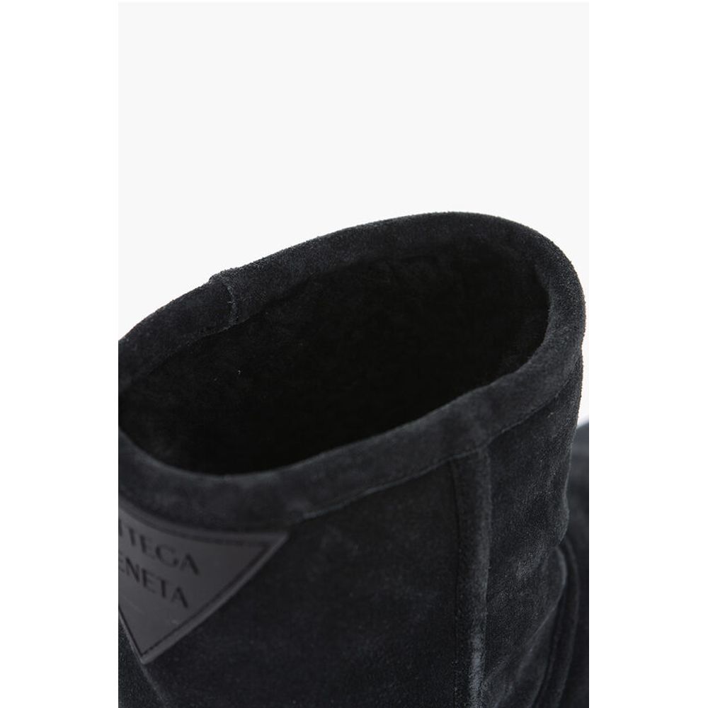 Shearling SNAP Ankle Boots with Logo Application