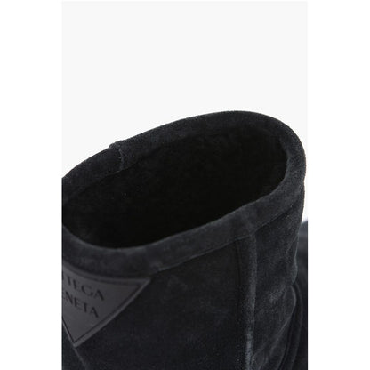 Shearling SNAP Ankle Boots with Logo Application