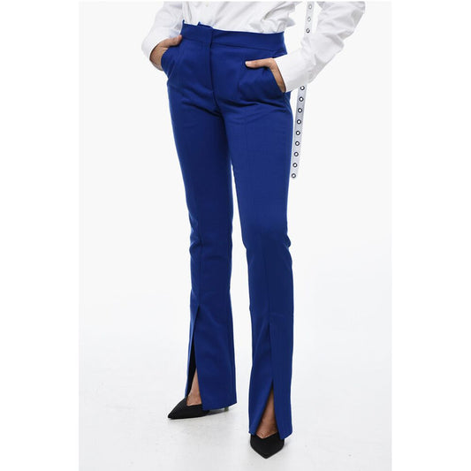 Slim Fit TECH DRILL Pants With Bottom Slits