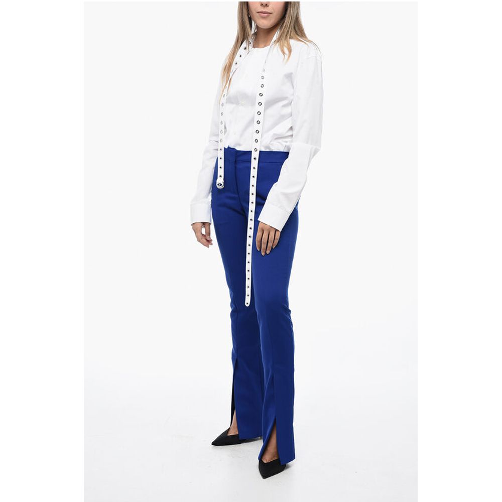 Slim Fit TECH DRILL Pants With Bottom Slits