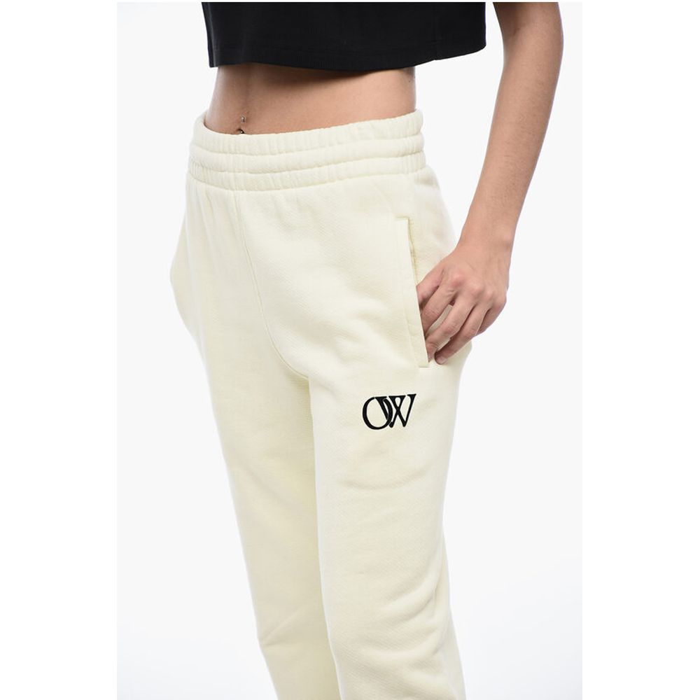 Embroidered Logo Brushed Cotton Joggers