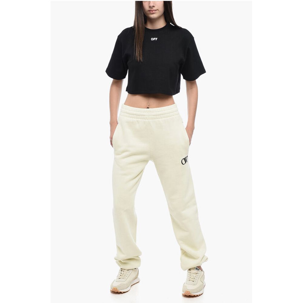 Embroidered Logo Brushed Cotton Joggers
