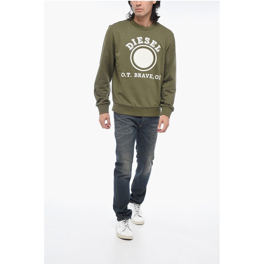 BRUSHED Cotton S-GINN-K35 Sweatshirt With Logo Print