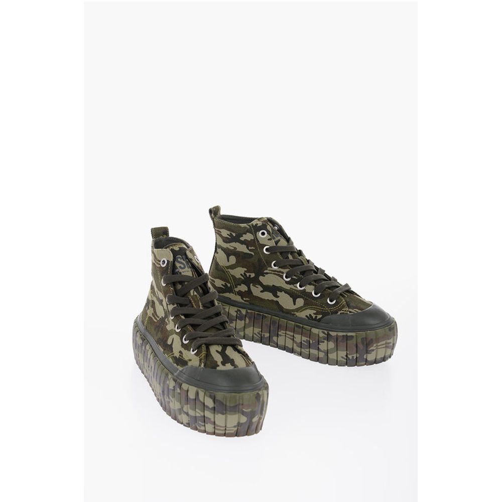 Platform S-HANAMI Sneakers with Camo Motif