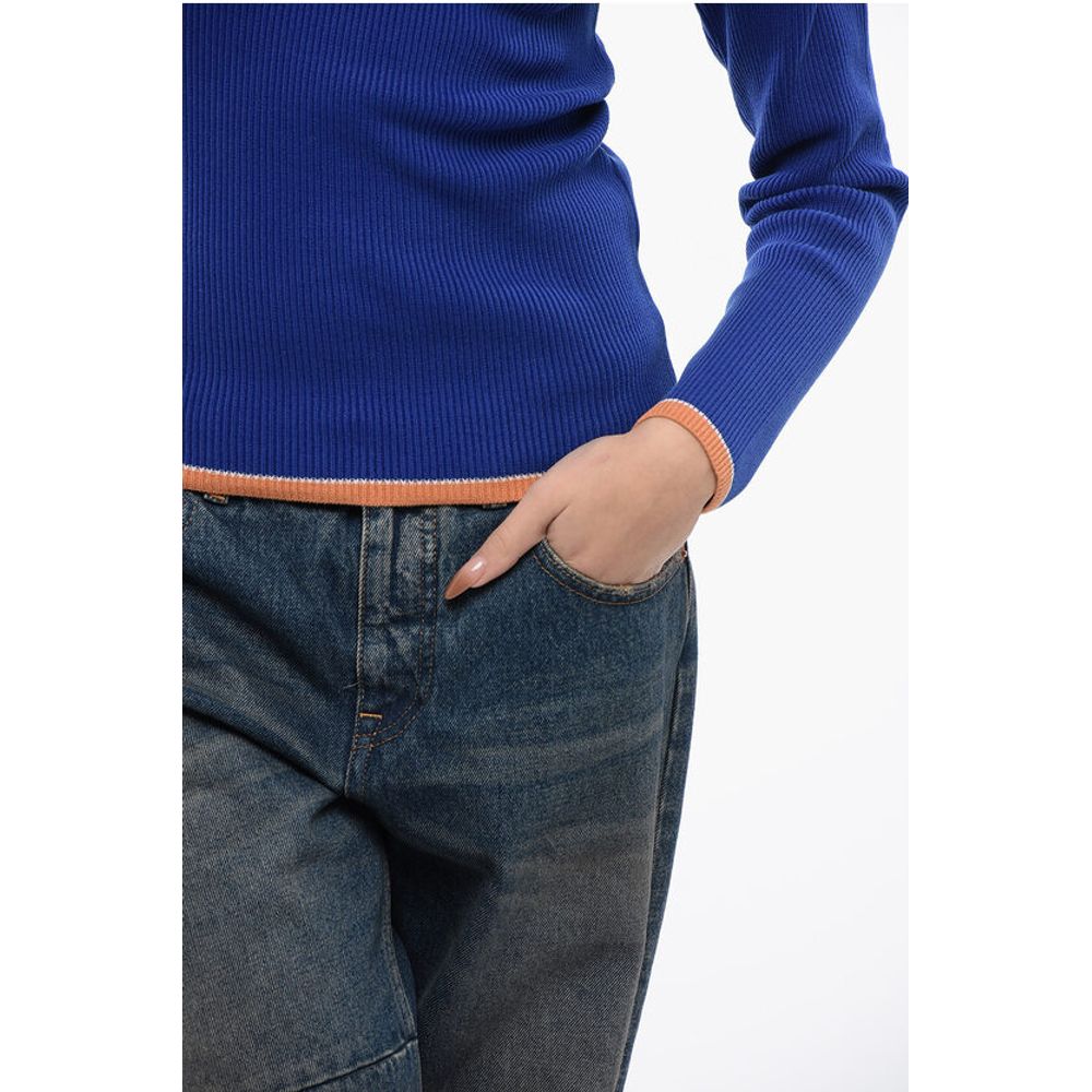 Ribbed Cotton Blend M-ARIBELLENEW Turtleneck Sweater