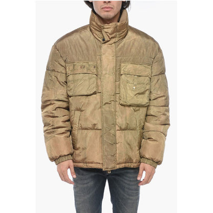W-ROLFFUS Down Jacket with Trompe L' Oeil Print
