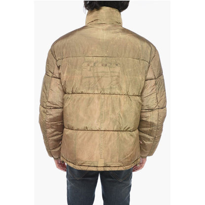 W-ROLFFUS Down Jacket with Trompe L' Oeil Print