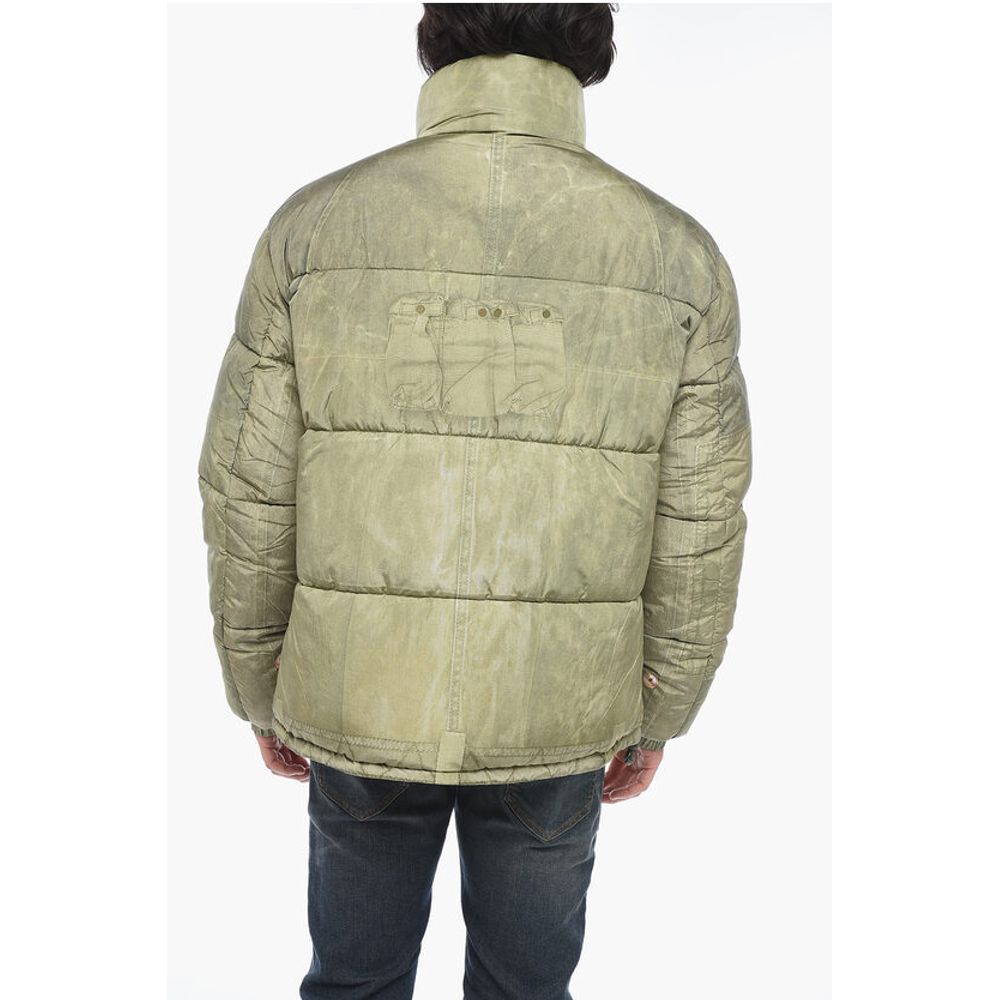 W-ROLFFUS Down Jacket with Trompe L' Oeil Print