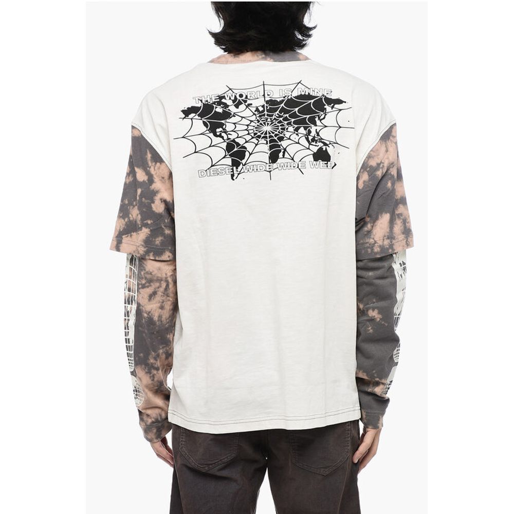 Double Layer T-WESHER T-Shirt with Tie-Dye Effect