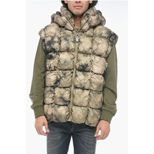 Quilted W-RALLE-SL Vest with Tie-Dye Print