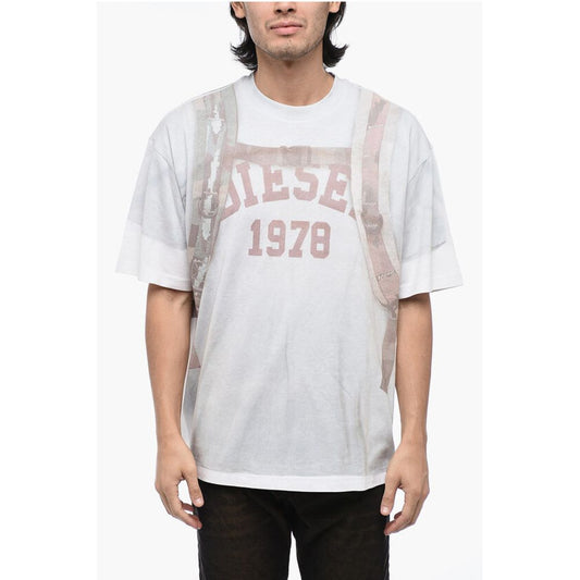 T-WASH-E3 T-Shirt with Trompe L'Oeil Print