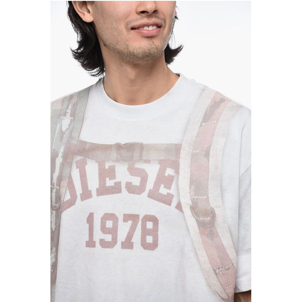 T-WASH-E3 T-Shirt with Trompe L'Oeil Print