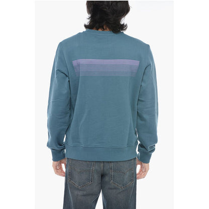 Brushed Cotton S-GINN-E3 Crewneck Sweatshirt With Logo Print