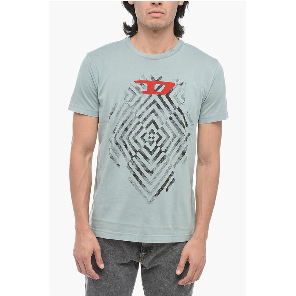 Geometric Print T-DIEGOR-C16 T-shirt