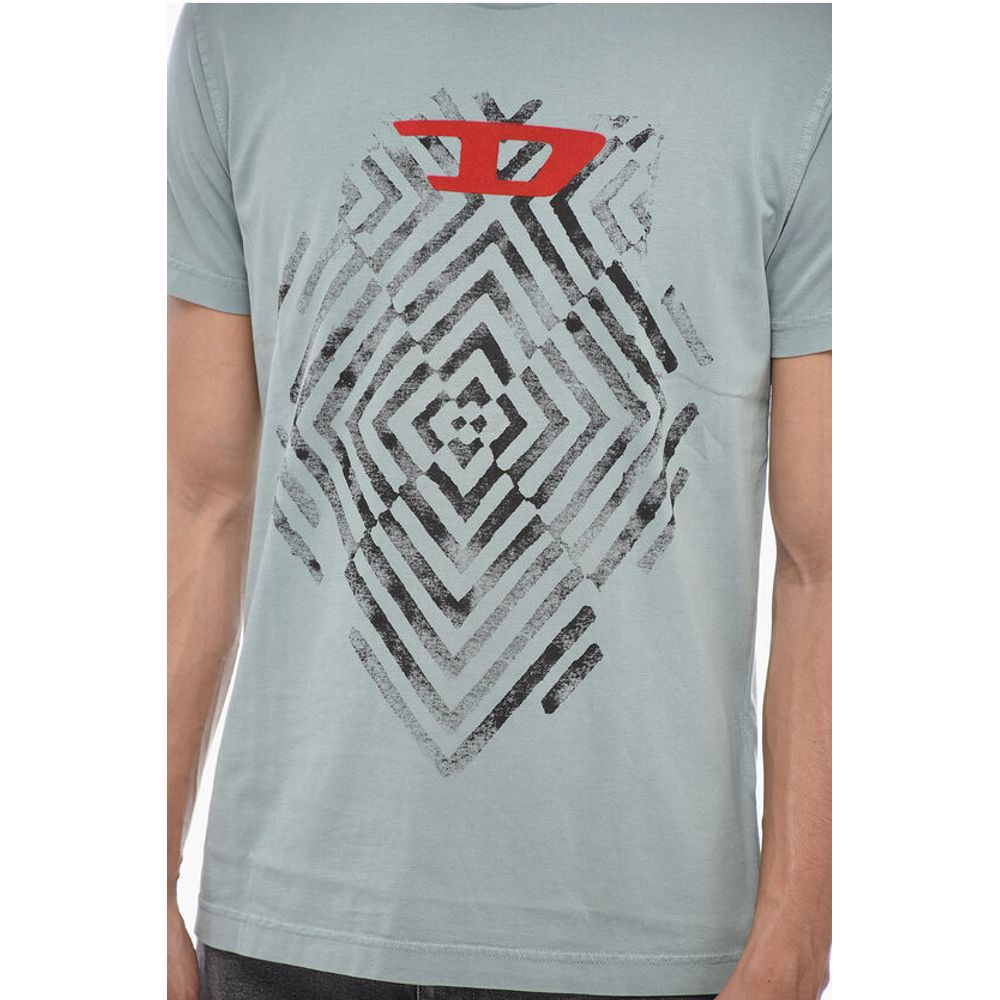 Geometric Print T-DIEGOR-C16 T-shirt