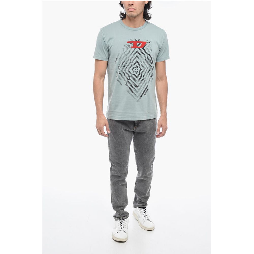 Geometric Print T-DIEGOR-C16 T-shirt