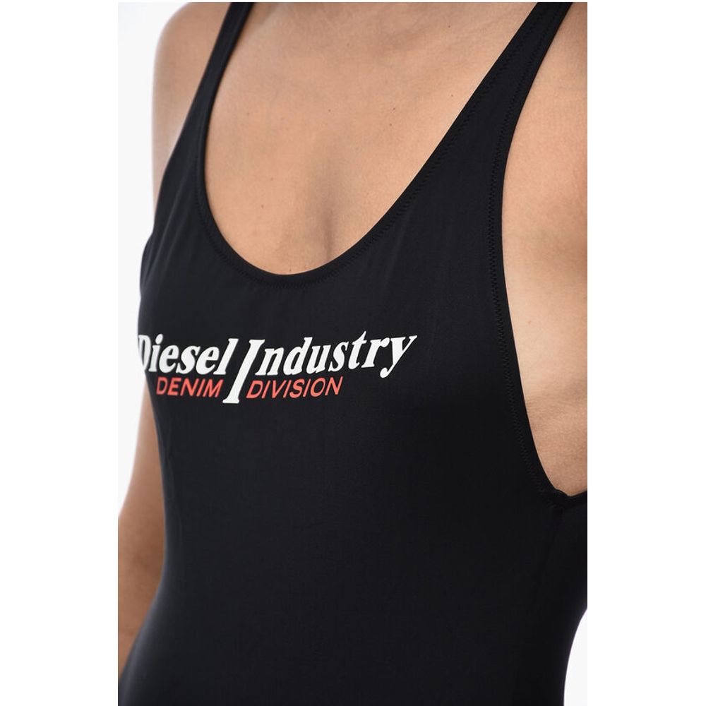 SLIA One-Piece Swimsuit with Logo Lettering