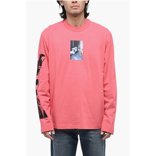 Oversized T-CRANE-LS-L2 Printed T-Shirt