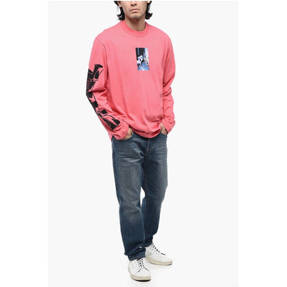 Oversized T-CRANE-LS-L2 Printed T-Shirt