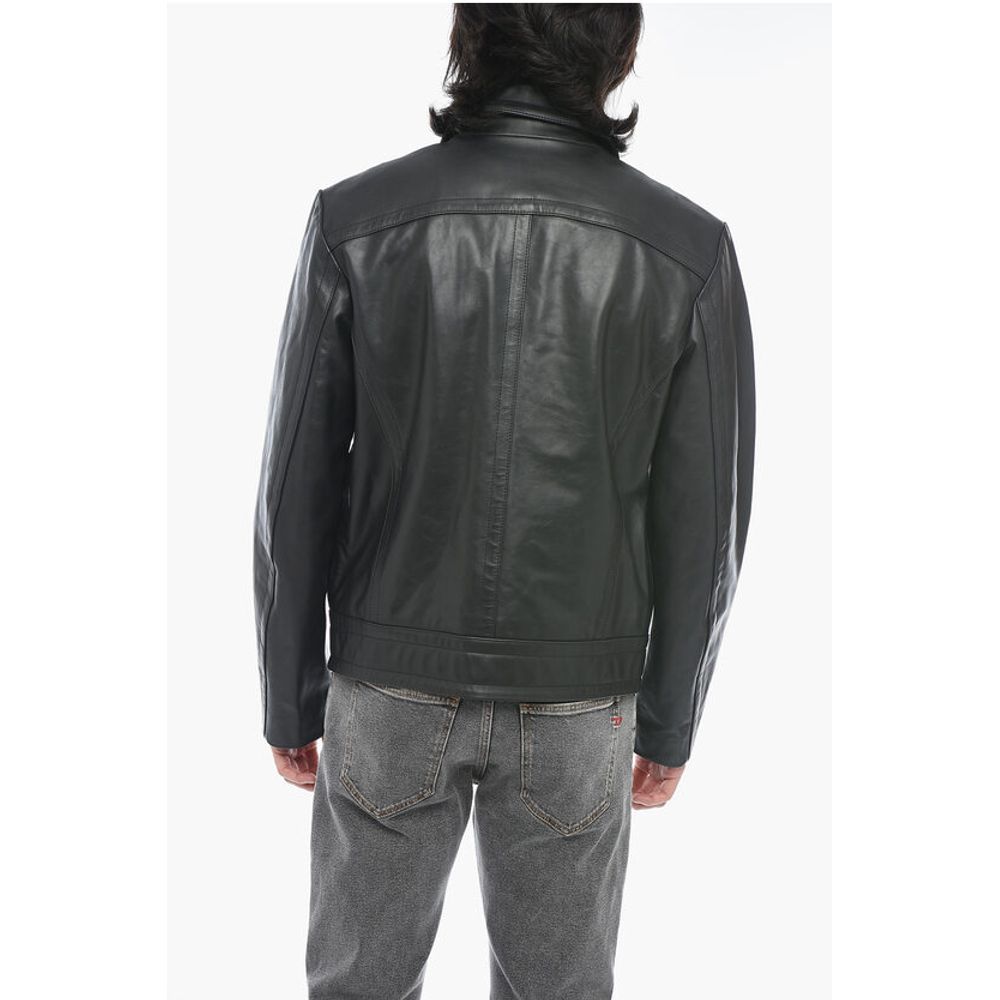 Leather L-CALE Jacket with Double Chest Pocket