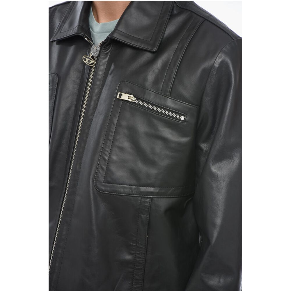 Leather L-CALE Jacket with Double Chest Pocket