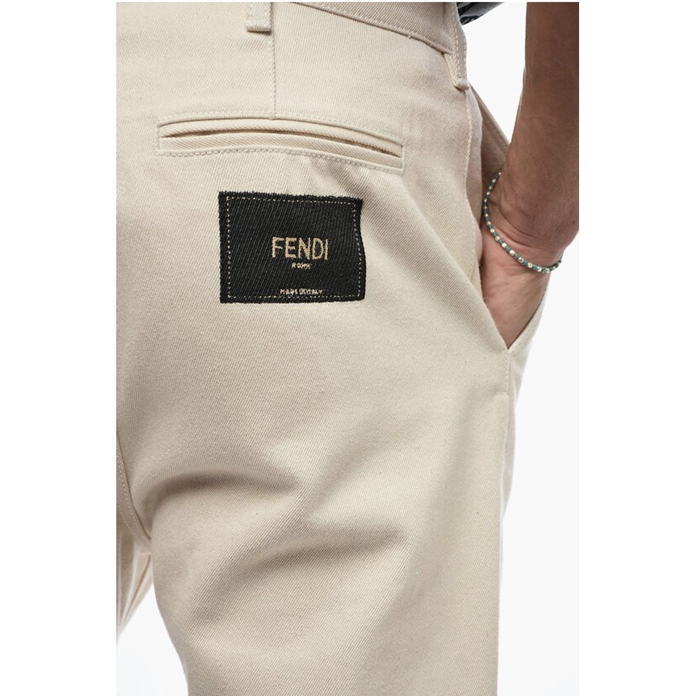 Low-crotch Cropped Pants with Pleats