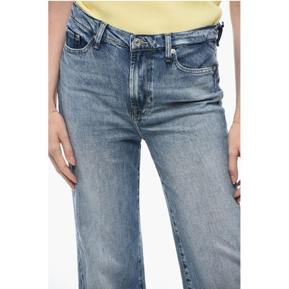 Stone-Washed Bootcut Denim