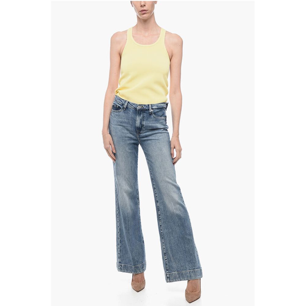 Stone-Washed Bootcut Denim