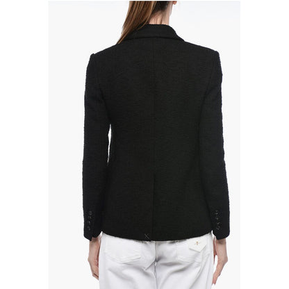 Double-breasted Tweed Cotton Blend Blazer