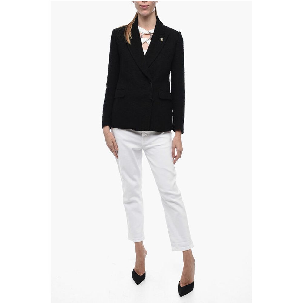 Double-breasted Tweed Cotton Blend Blazer