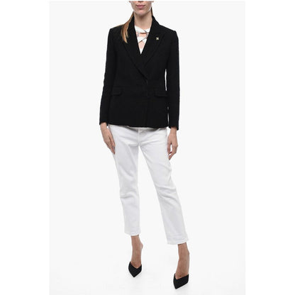 Double-breasted Tweed Cotton Blend Blazer