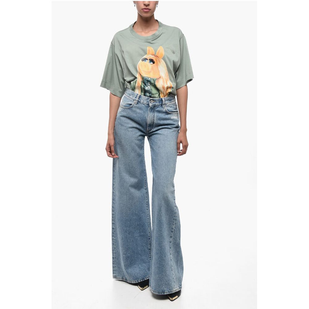 MAIN LABEL Mid Wash Flared Fit Denims 30cm