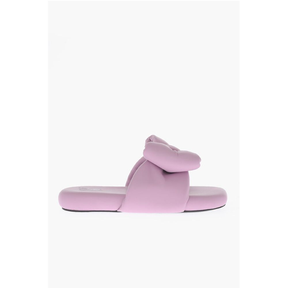 Padded Leather Sandals with Maxi Bow