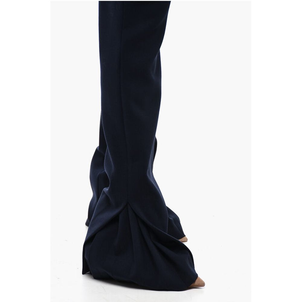 Low-Waisted Pants with Pleated Detail