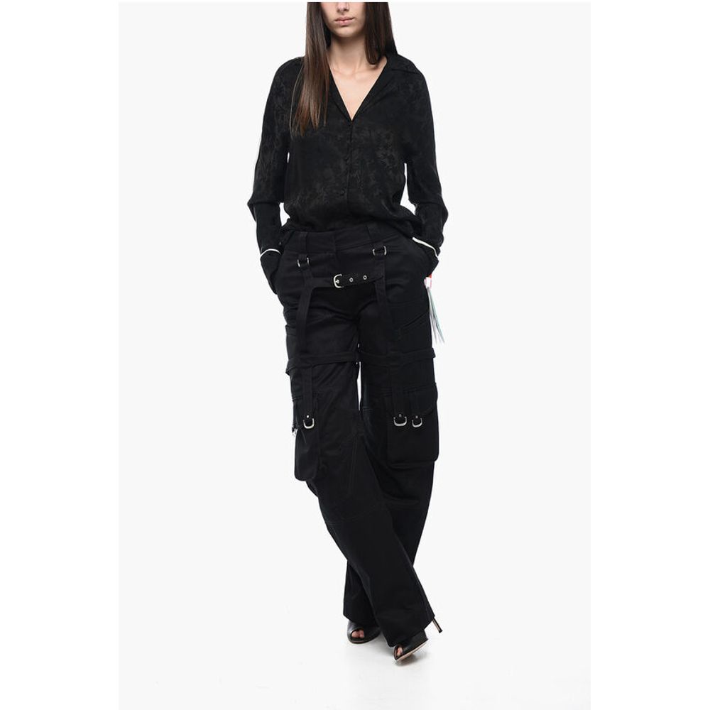 Oversized Cargo Pants with Buckle Detail