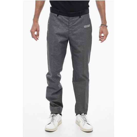 Glittery Tailoring Pants with Satin Detailing