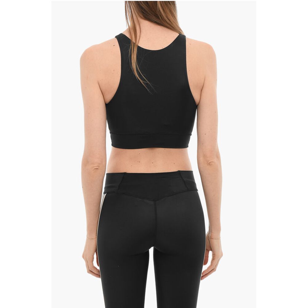 Active Crop Top with Contrasting Logo