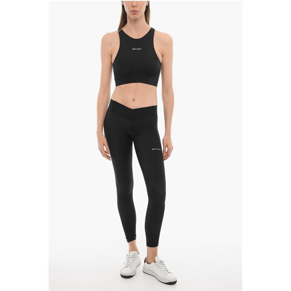 Active Crop Top with Contrasting Logo