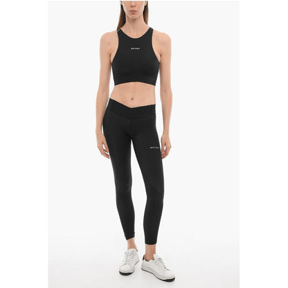 Active Crop Top with Contrasting Logo