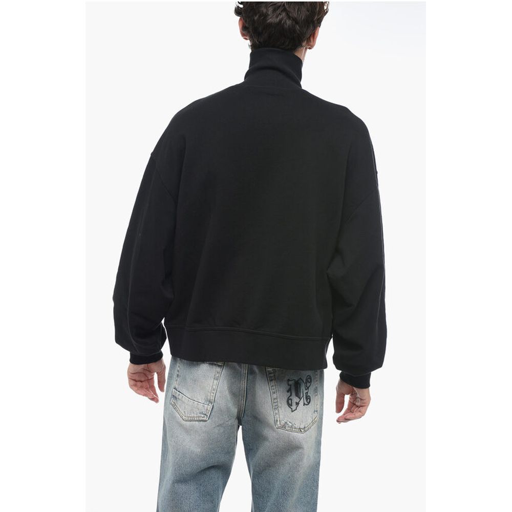 High Neck Brushed Cotton Sweatshirt