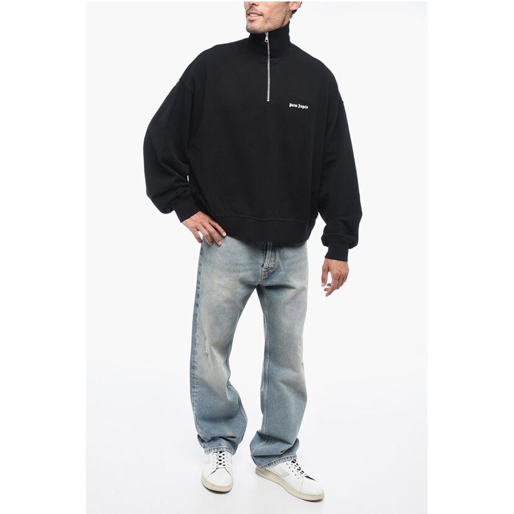 High Neck Brushed Cotton Sweatshirt