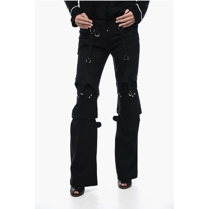 Wool Blended Cargo Pants with Buckle Detailing