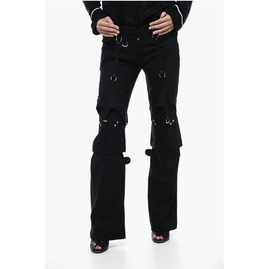 Wool Blended Cargo Pants with Buckle Detailing